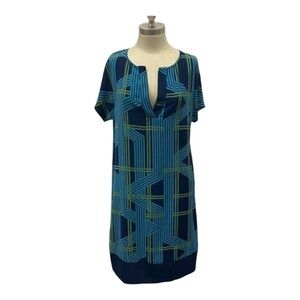 Halogen Shift Dress Travel No Wrinkle Stretch Short Sleeves Small
